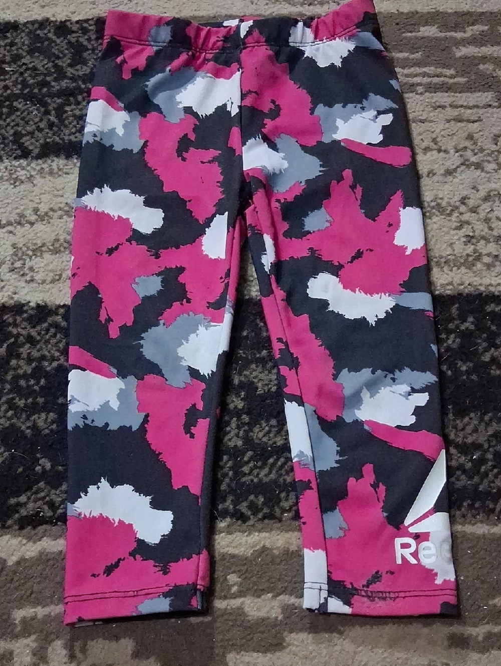 Reebok Pink Black Gray Camo Leggings